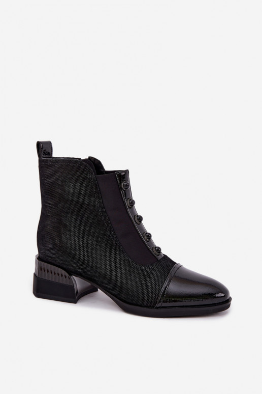 Bottes en daim avec talons isolées D&A CR62-3188 noir