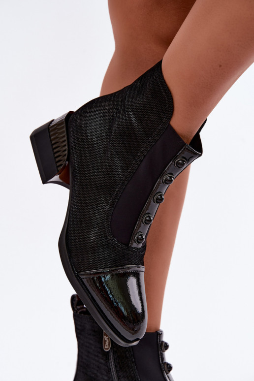 Bottes en daim avec talons isolées D&A CR62-3188 noir
