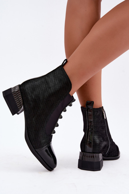 Bottes en daim avec talons isolées D&A CR62-3188 noir