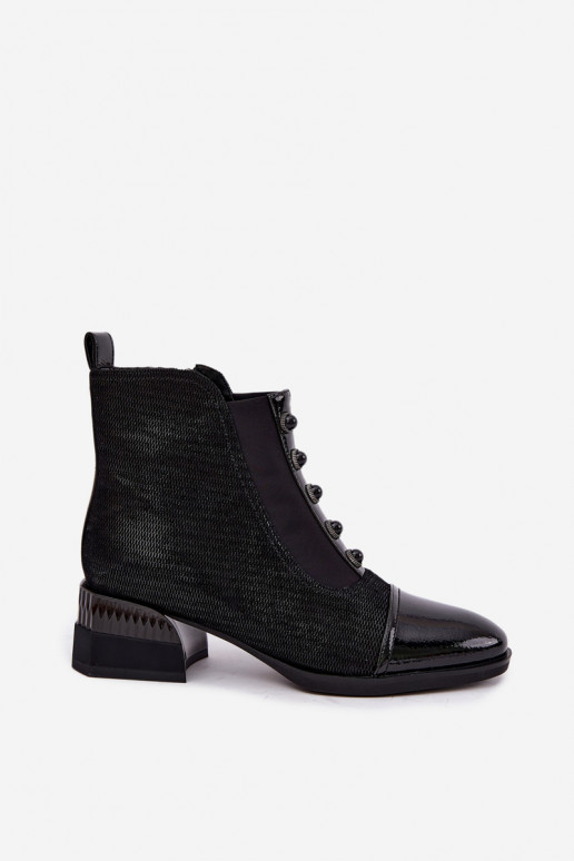 Bottes en daim avec talons isolées D&A CR62-3188 noir