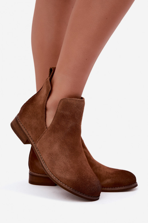 Bottes en daim avec découpes Vinceza 133142 marron