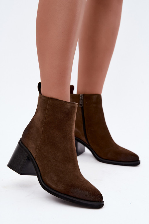 Isolierte Stiefeletten mit Absätzen Vinceza 133100 khaki