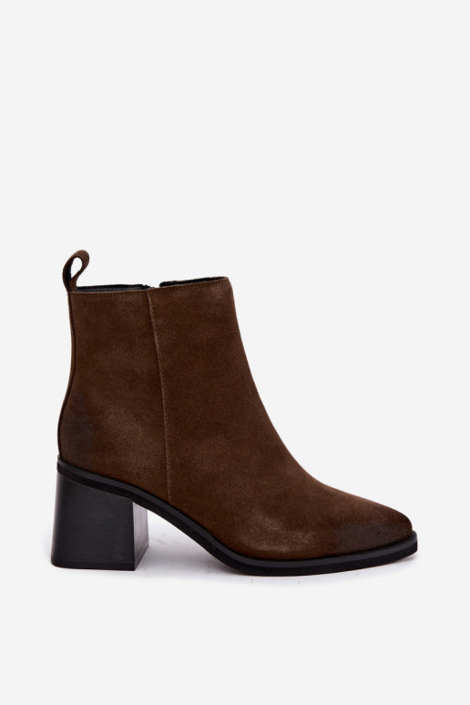 Geïsoleerde enkellaarsjes met hakken Vinceza 133100 khaki