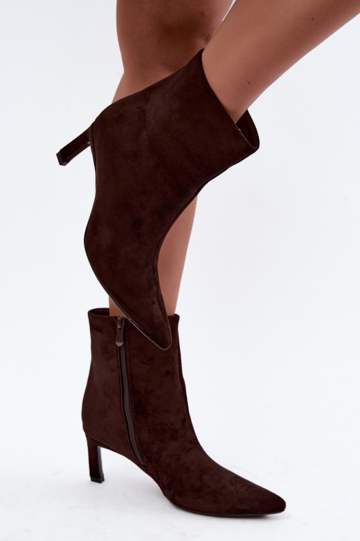 Warme Damen Stiefeletten mit dünnen Absätzen Carlia