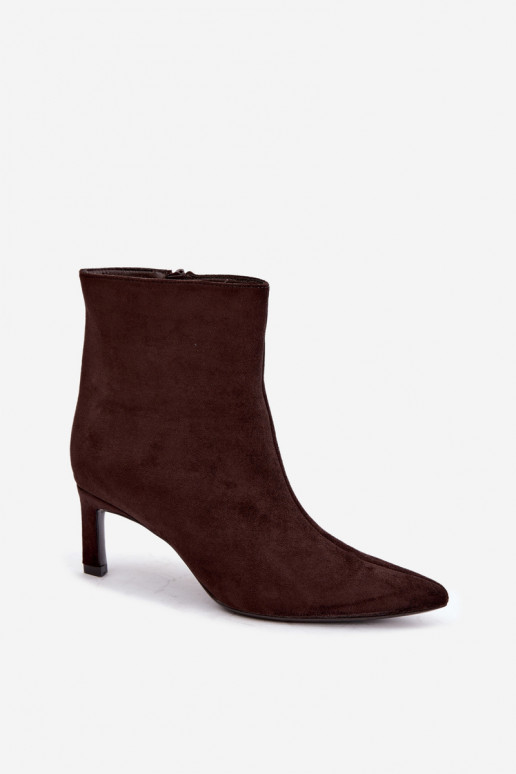Warme Damen Stiefeletten mit dünnen Absätzen Carlia