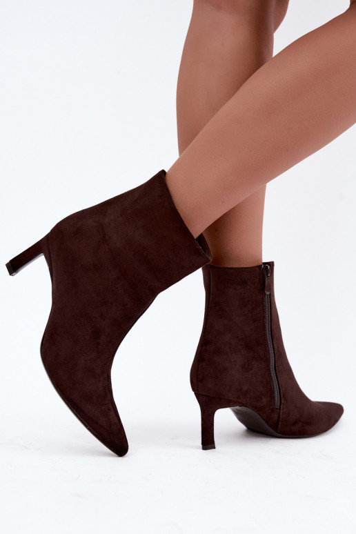 Warme Damen Stiefeletten mit dünnen Absätzen Carlia