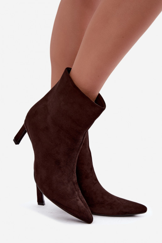 Warme Damen Stiefeletten mit dünnen Absätzen Carlia