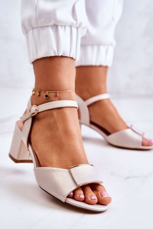 Sandales à talons hauts en simili cuir Lorisa couleur sable