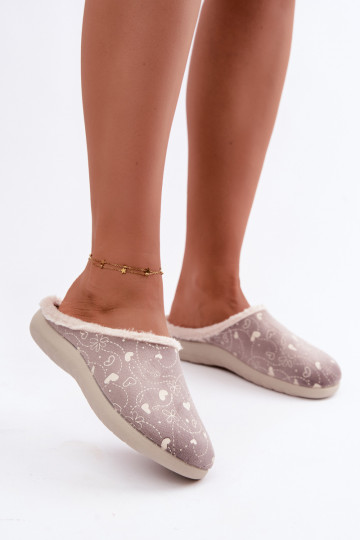 Chaussons gris pour femmes avec motifs Inblu ET000041 2