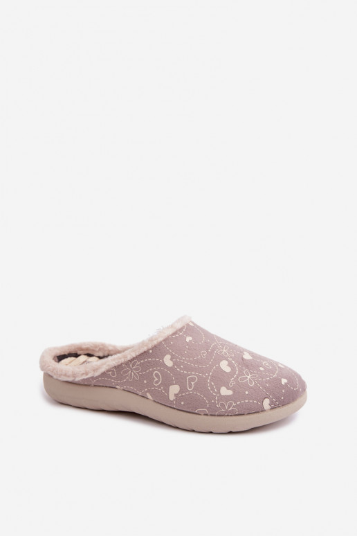 Chaussons gris pour femmes avec motifs Inblu ET000041