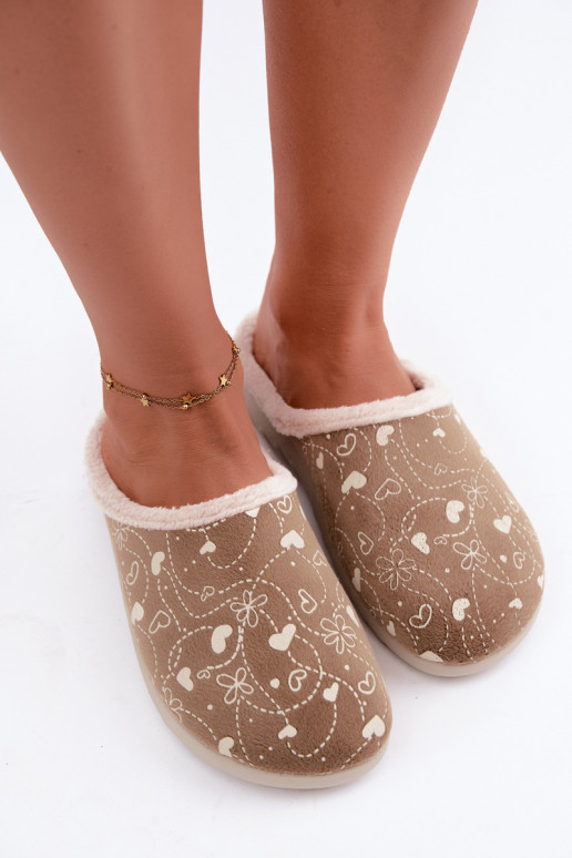 Chaussons verts pour femmes avec motifs Inblu ET000041