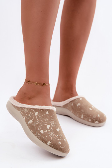 Chaussons verts pour femmes avec motifs Inblu ET000041 2