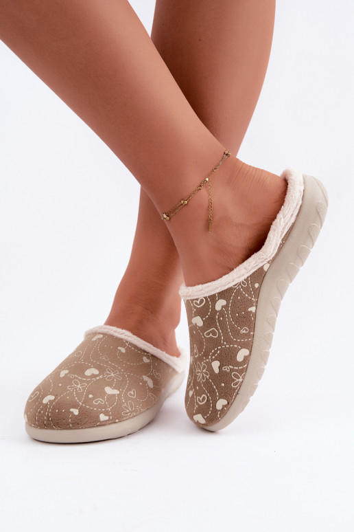 Chaussons verts pour femmes avec motifs Inblu ET000041