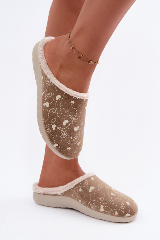Chaussons verts pour femmes avec motifs Inblu ET000041