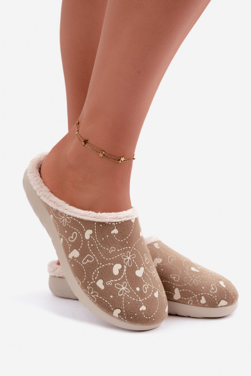 Chaussons verts pour femmes avec motifs Inblu ET000041