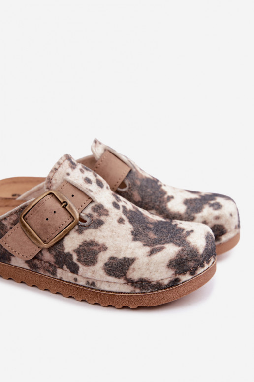 Sabots bruns pour femmes avec boucles Inblu DJ000016