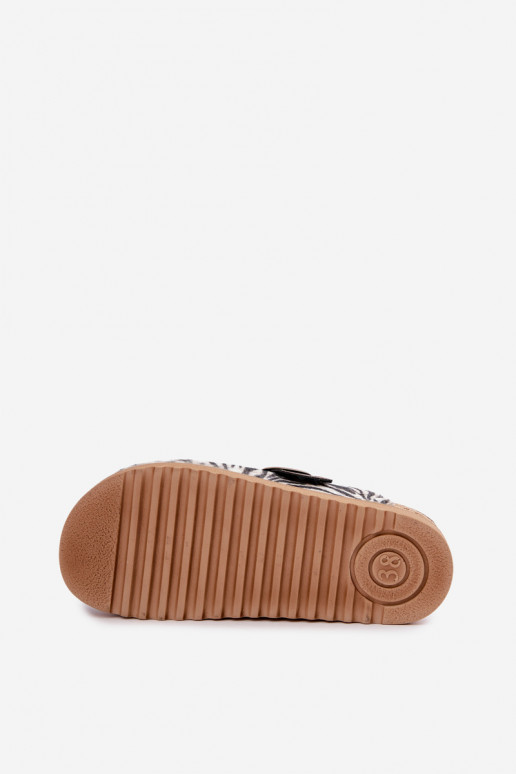 Sabots zèbres pour femmes avec boucles DJ000016