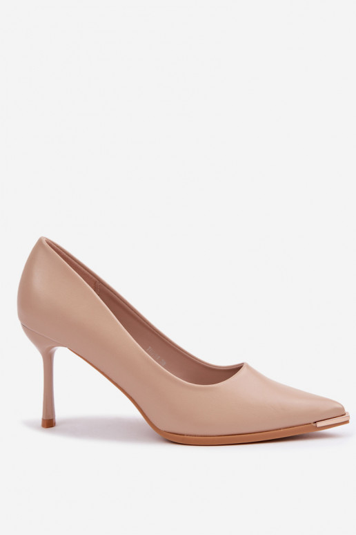Escarpins couleur sable en simili cuir INarelia