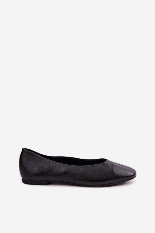 Ballerines avec broderie décorative en noir Iralia