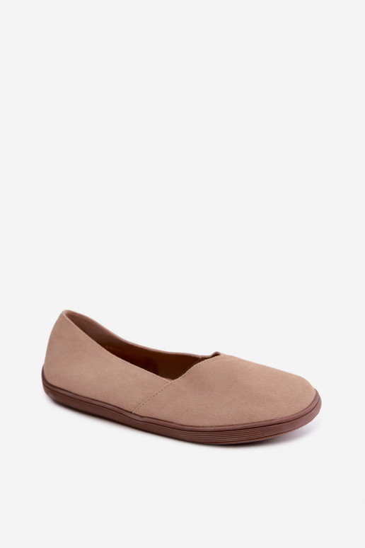 Warme dames ballerina's van faux suede Mirelia