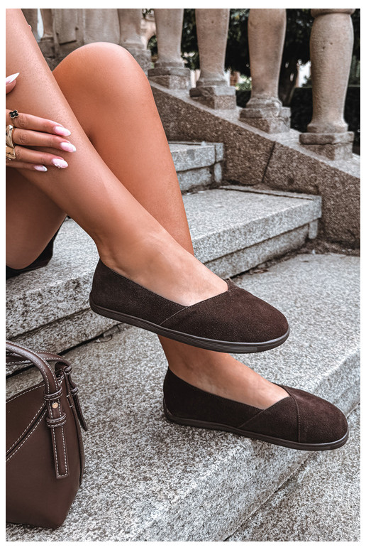 Dames ballerina's van faux suede Mirelia