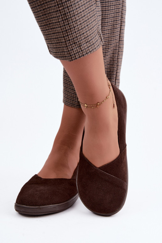 Ballerines pour femmes en simili daim Mirelia