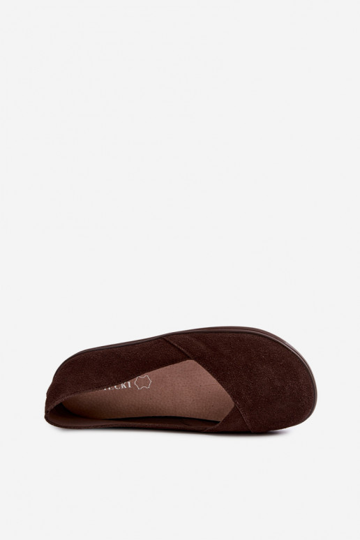 Dames ballerina's van faux suede Mirelia