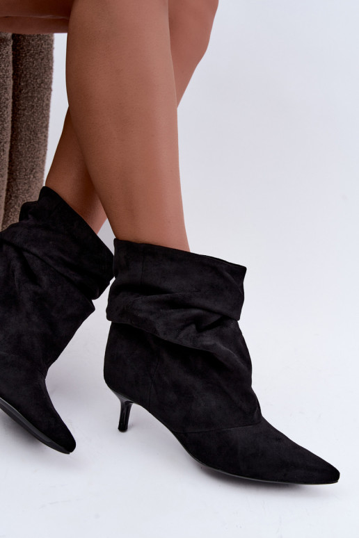 Bottines à enfiler avec talons en noir Loralia