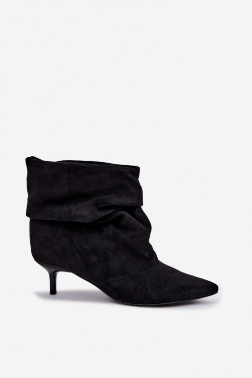 Schlüpfschuhe Stiefeletten mit Absätzen in Schwarz Loralia