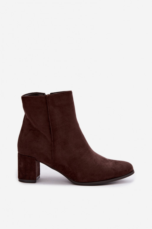 Bottines isolées pour femmes avec talons Brella couleur chocolat