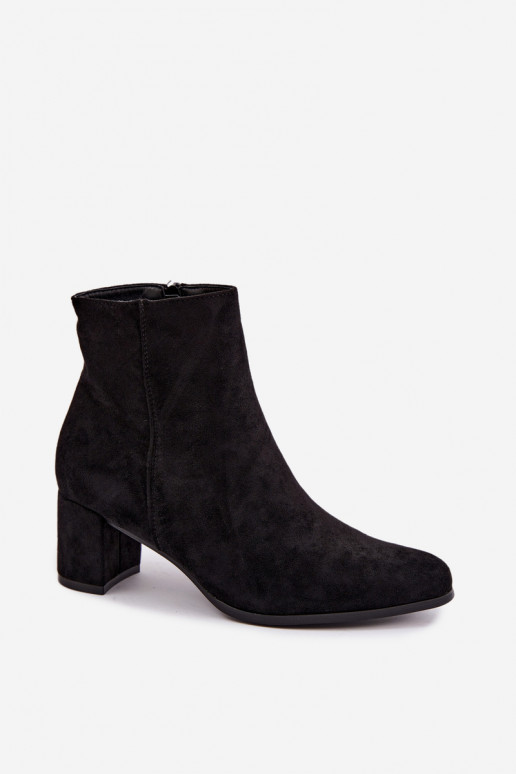 Isolierte Damen-Stiefeletten mit Absatz Brella in schwarzer Farbe