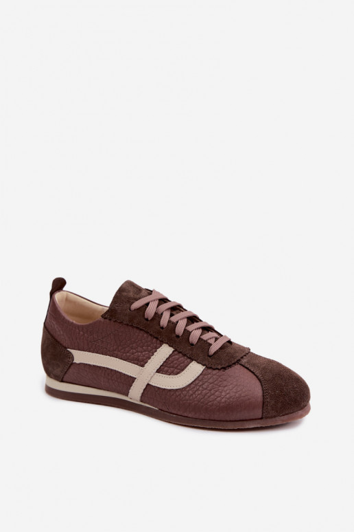 Baskets en simili daim couleur chocolat Zazoo N1402S2