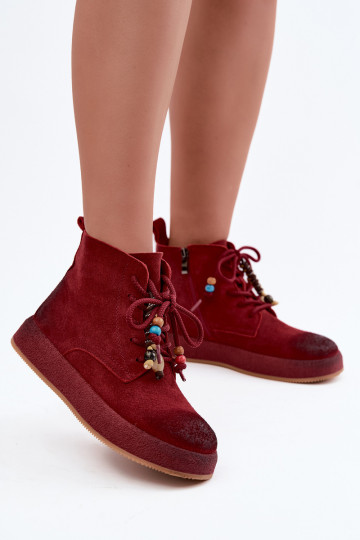 Peau Chaussures en daim Féminin réchauffer Artiker 59C1131 Bourgogne 2