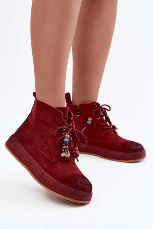 Peau Chaussures en daim Féminin réchauffer Artiker 59C1131 Bourgogne