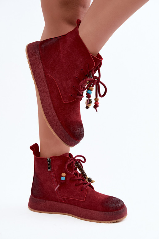 Peau Chaussures en daim Féminin réchauffer Artiker 59C1131 Bourgogne