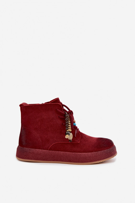 Peau Chaussures en daim Féminin réchauffer Artiker 59C1131 Bourgogne