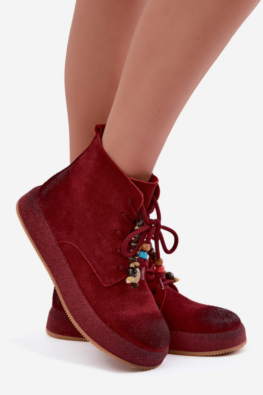 Peau Chaussures en daim Féminin réchauffer Artiker 59C1131 Bourgogne