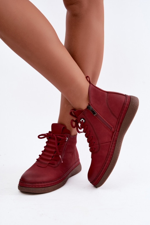 Haut sich Zuarm laufen Damenstiefel Artiker 59C1119 Burgund