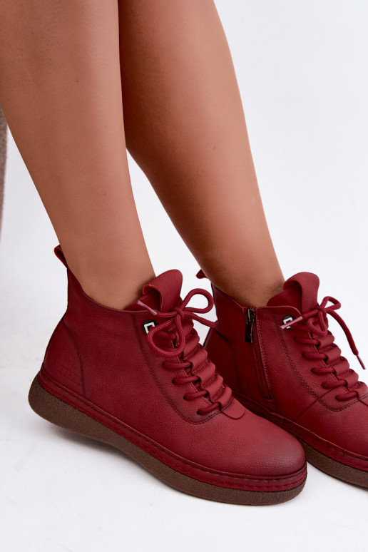 Peau réchauffer Bottes pour femmes Artiker 59C1119 Bourgogne