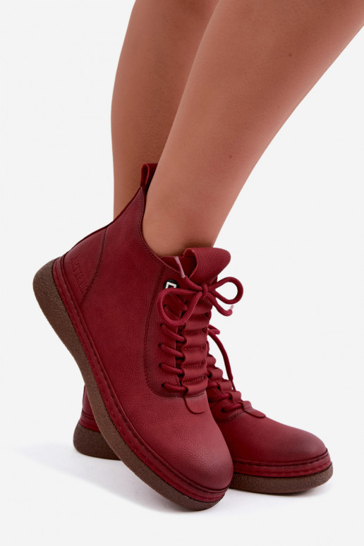 Peau réchauffer Bottes pour femmes Artiker 59C1119 Bourgogne