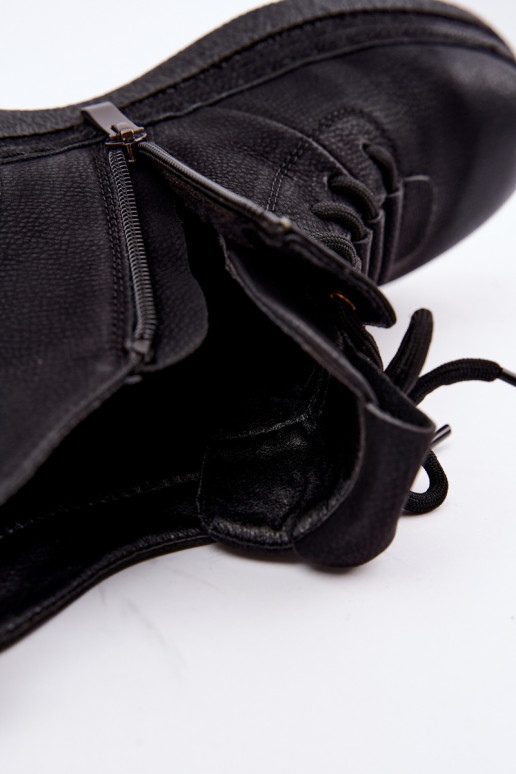 Wärmende Stiefeletten aus Kunstleder Artiker in Schwarz