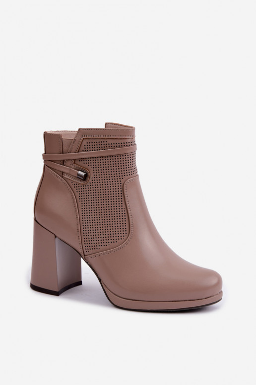 réchauffer Bottes avec des talons beige Activélissa