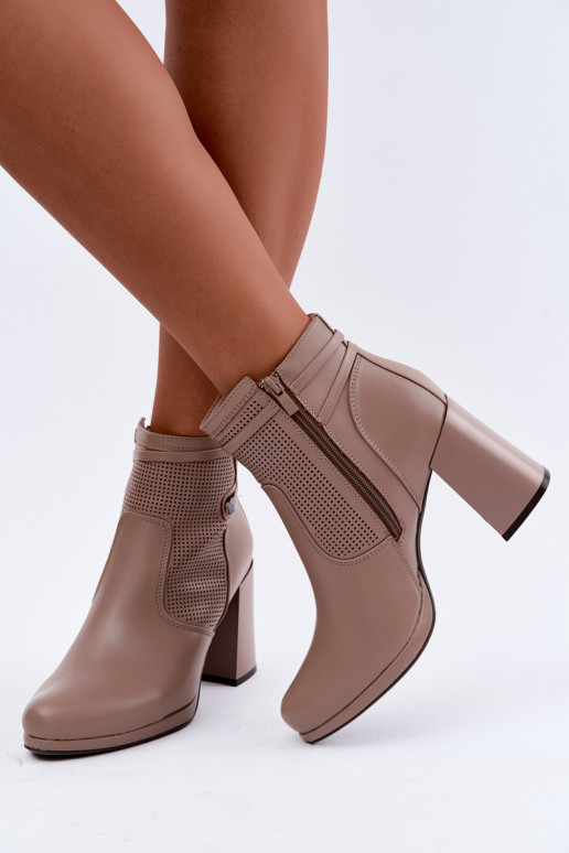 réchauffer Bottes avec des talons beige Activélissa