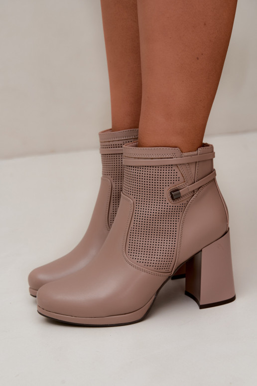 réchauffer Bottes avec des talons beige Activélissa