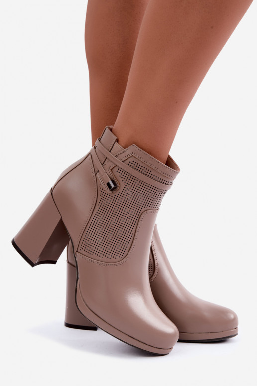 réchauffer Bottes avec des talons beige Activélissa