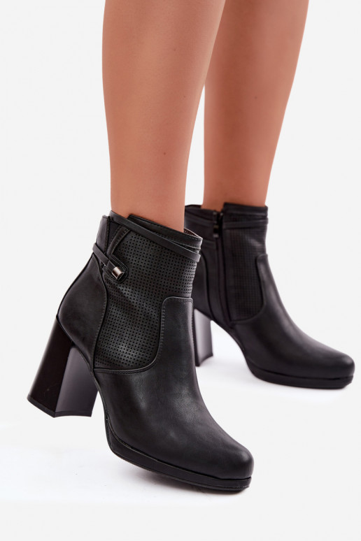 réchauffer Bottes avec des talons couleur noire Activélissa
