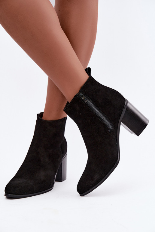 Haut aus INildleder Stiefel mit Heizung im Inneren Sergio Leone BT-49-S schZuarze Farbe