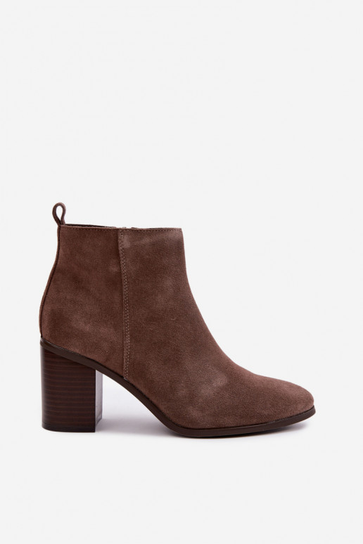 Peau en daim Bottes avec chauffage à l intérieur Sergio Leone BT-49-S couleur argile