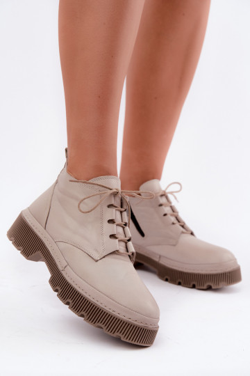 Peau Bottes pour femmes avec une plateforme réchauffer Artiker 57C2033 couleur grise 2