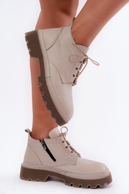 Peau Bottes pour femmes avec une plateforme réchauffer Artiker 57C2033 couleur grise